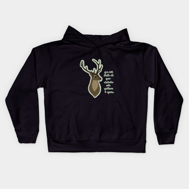 Stag Spirit Animal / You will tackle all your obstacles with gentleness and grace. Kids Hoodie by mangojuju